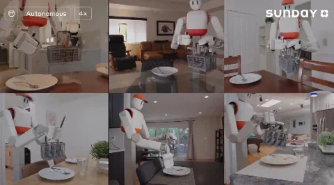 Sundays Memo-Roboter bei der Ausführung von Aufgaben in einer realen Wohnumgebung.