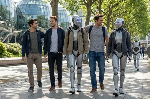 Ein Diagramm, das die Komponenten KI-generierter Lügen illustriert, einschließlich Eitelkeit und Vermenschlichung.