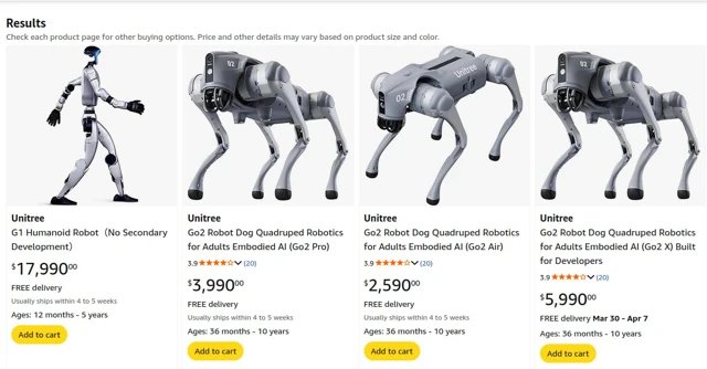 Amazon verkauft humanoide Roboter – doch Vorsicht ist geboten