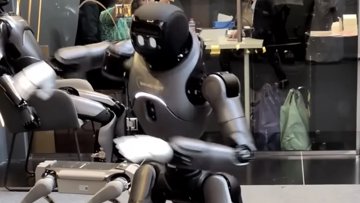 Mangsbot Robot tanzt auf der GITEX 2025