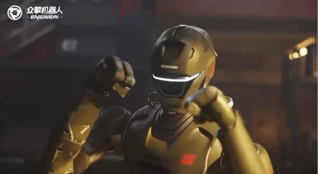 EngineAI T800 Roboter übt Flugtritte