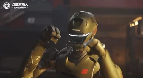 EngineAI T800 Roboter übt Flugtritte