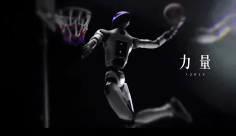 Magic Labs humanoider Roboter schafft fliegenden Slam Dunk