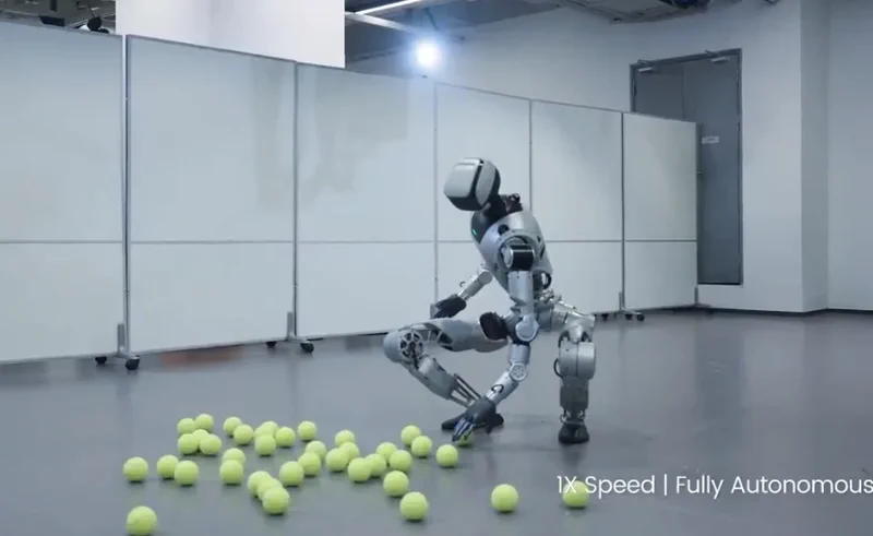 Oli humanoid robot teniszlabda-képességeivel büszkélkedik