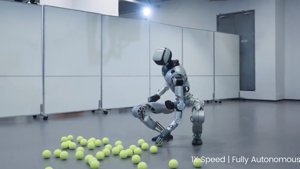 Humanoider Roboter Oli zeigt Tennisball-Fähigkeiten