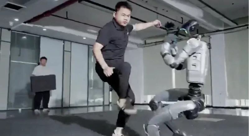 Roboter-Stabilitätstest: Ein Tritt zu weit?